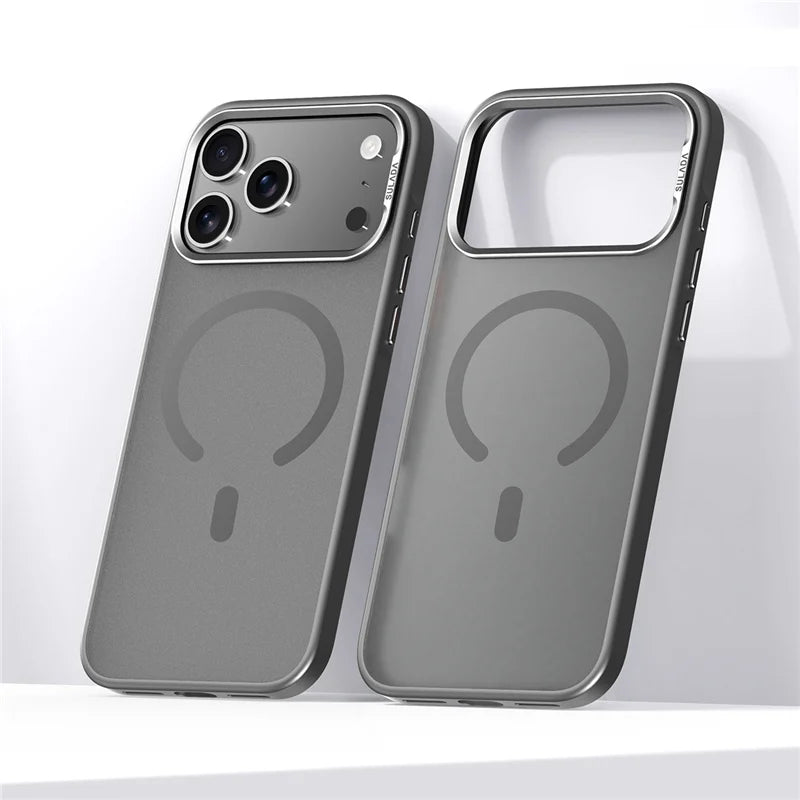 Luxury MagSafe Case | Matte Alloy Lens Frame for iPhone 17 Series