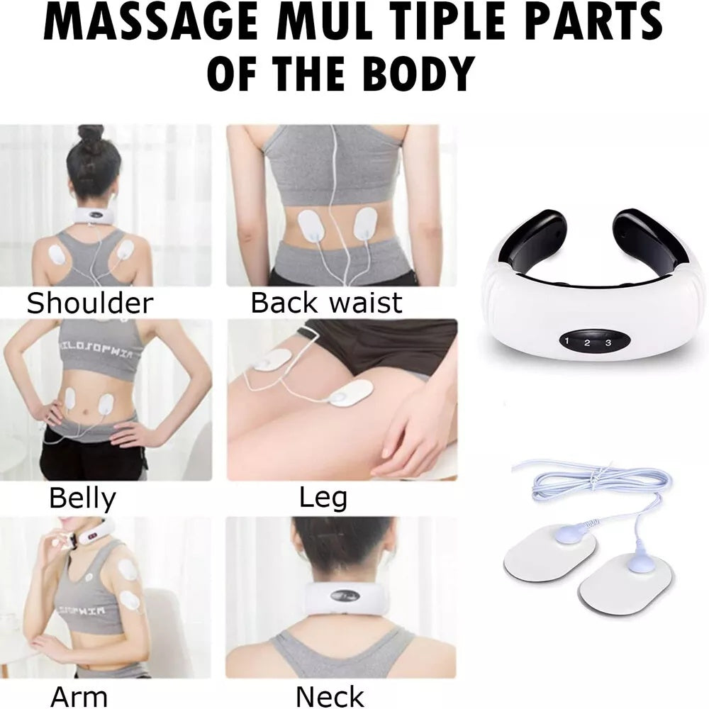 Electric Neck Massager Magnetic Pulse Therapy Relax