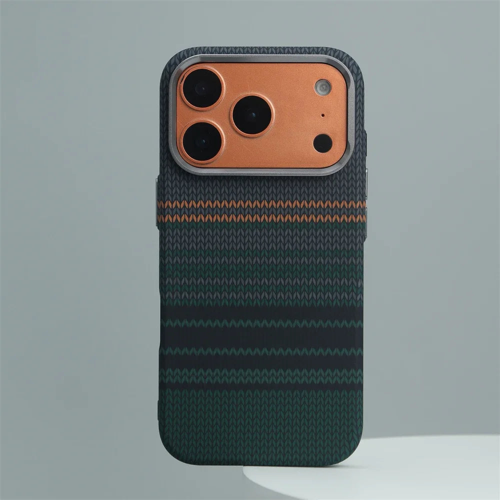 Carbon Fiber MagSafe Case for iPhone 17–13 Pro Max | Alloy Lens Cover