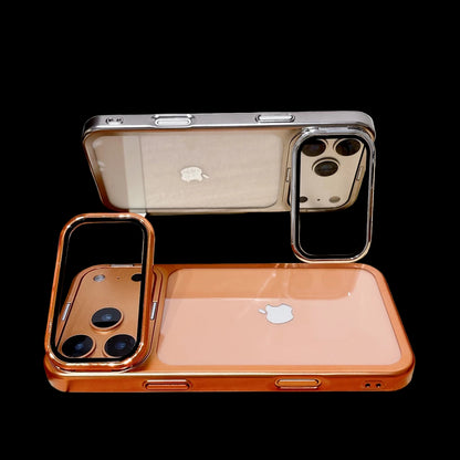 Luxury Flip Stand Case | Transparent Armor Cover for iPhone 17 Pro Max