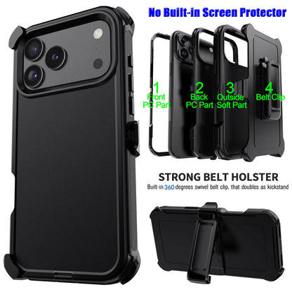 Heavy Duty Rugged Case for iPhone 17 Series | Shockproof 3-Layer Cover