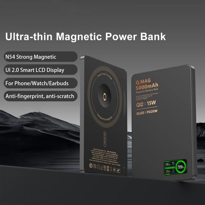 3-in-1 Magnetic Wireless Power Bank | 15W Fast Charging Portable