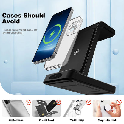3-in-1 Wireless Charging Station 18W Travel Fast Charger