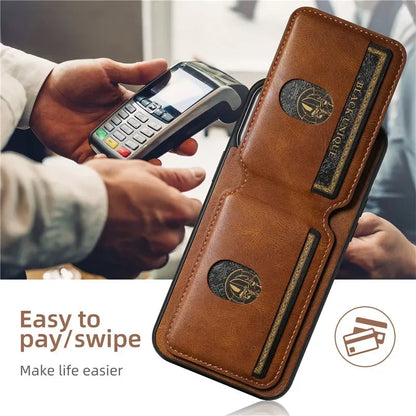 Luxury Wallet Phone Case Card Holder Leather Magnetic Pocket Cover
