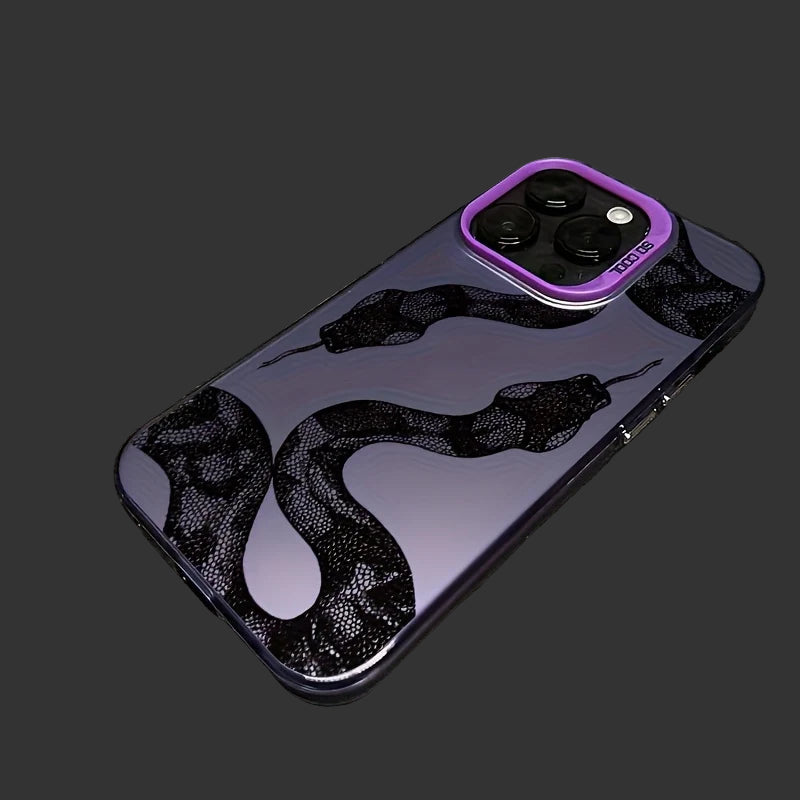 Black Snake, Laser Drop Resistant Color Silver, For iPhones 17