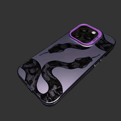 Black Snake, Laser Drop Resistant Color Silver, For iPhones 17