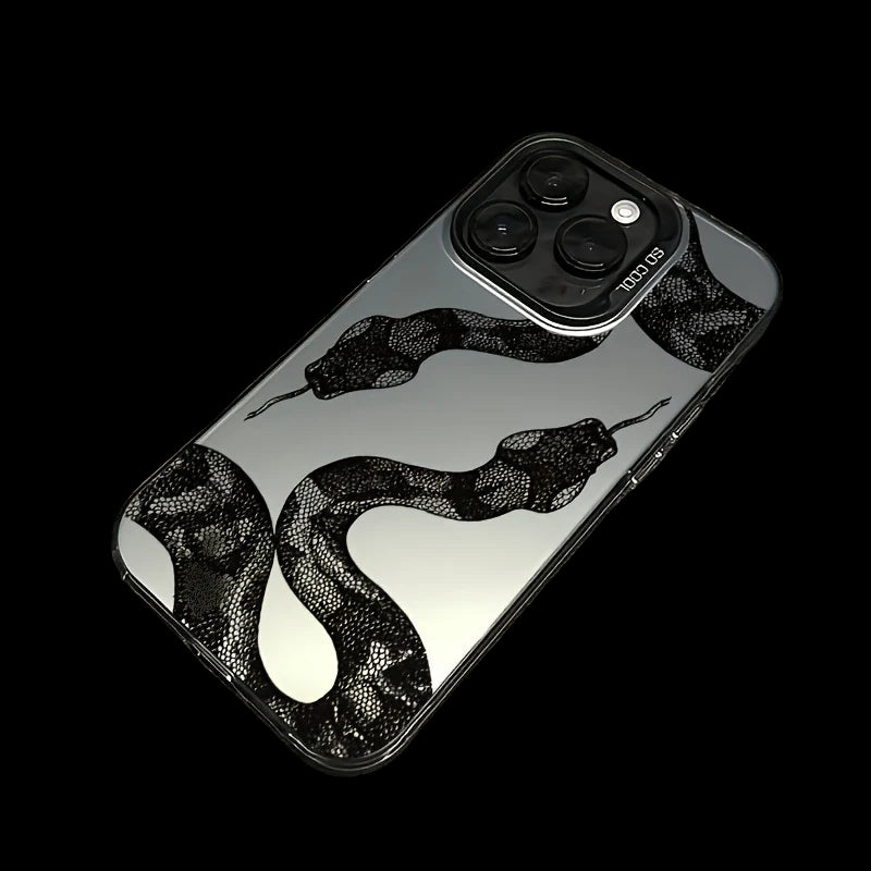 Black Snake, Laser Drop Resistant Color Silver, For iPhones 17