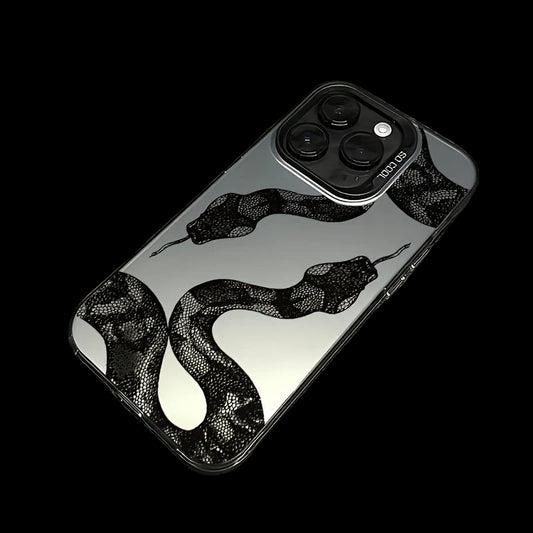 Black Snake, Laser Drop Resistant Color Silver, For iPhones 17