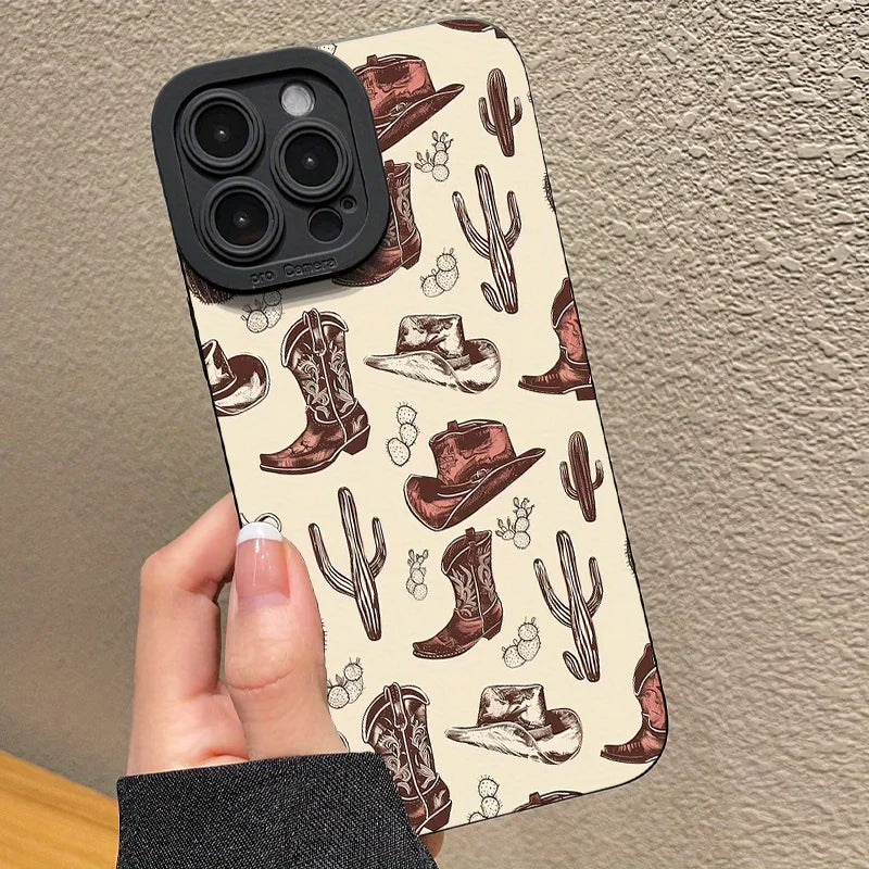 Western Denim Element Case for iPhone 17–13 Pro Max | Stylish Cover