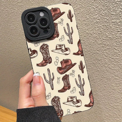 Western Denim Element Case for iPhone 17–13 Pro Max | Stylish Cover