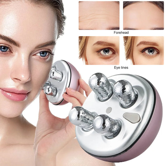 3D Facial Roller EMS Micro Current Tighten Skin Firming Face-lifting Device