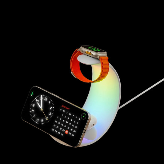 4-in-1 Magnetic Wireless Charger | 15W Fast Charging Desk Lamp