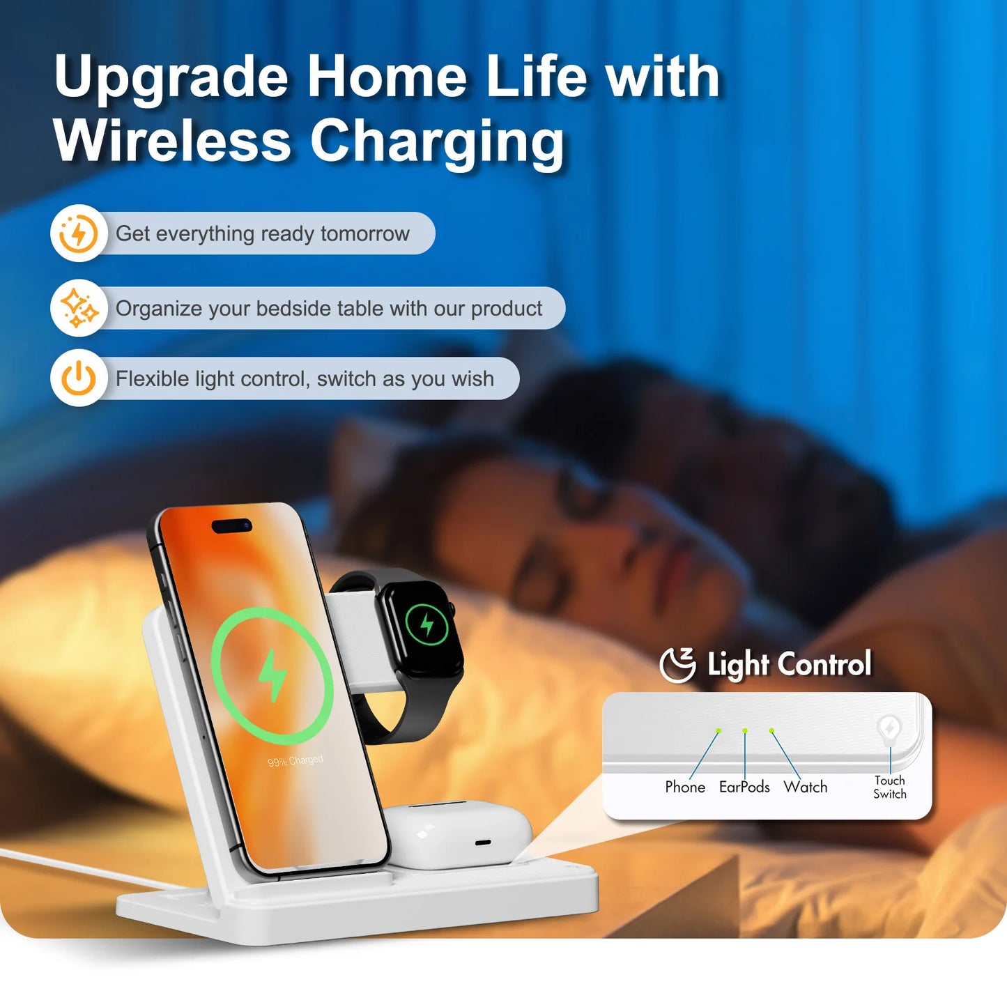 3-in-1 Magnetic Wireless Charger | 18W Foldable Fast Charging Station