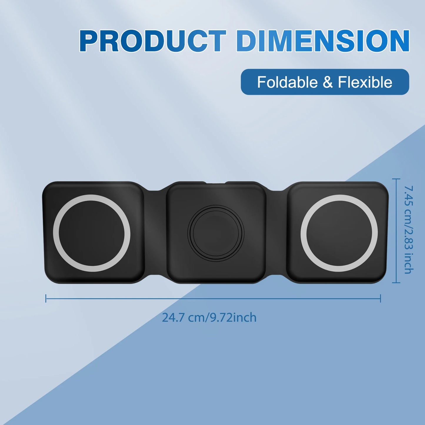 Magnetic Wireless Charger 3 In 1 Travel Charging