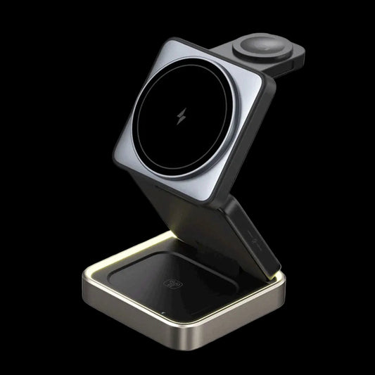 3-in-1 Foldable Wireless Charger | 15W Fast Magnetic Charging Station