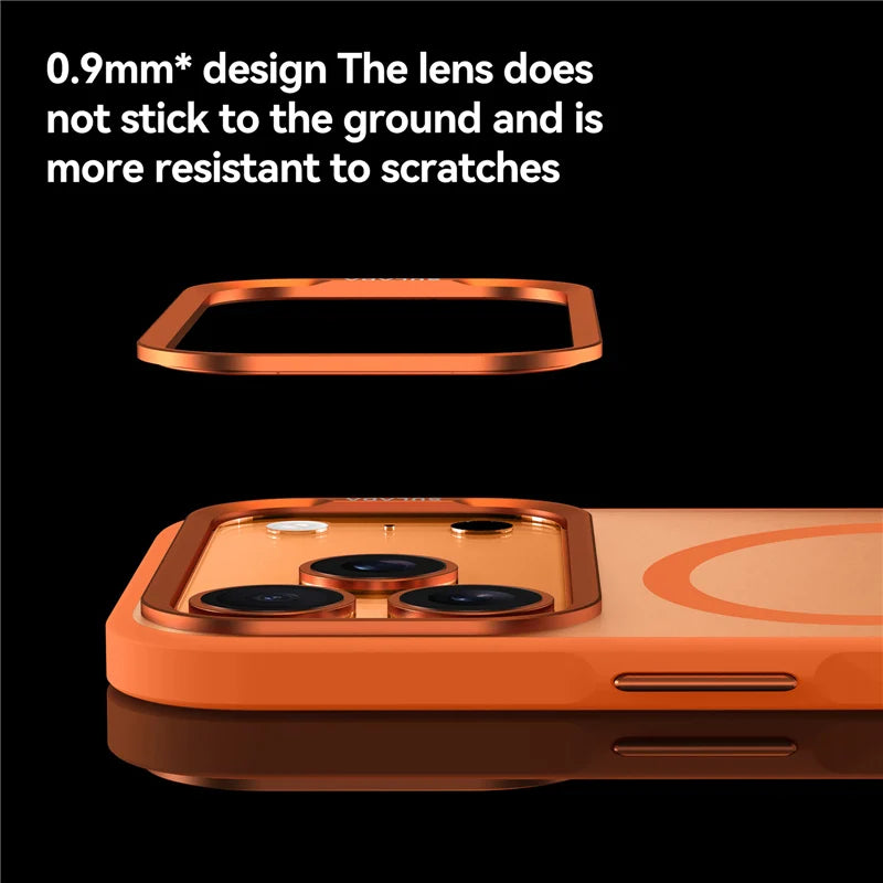 Luxury MagSafe Case | Matte Alloy Lens Frame for iPhone 17 Series