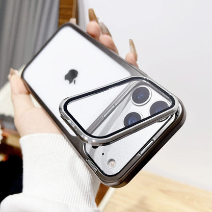 Luxury Flip Stand Case | Transparent Armor Cover for iPhone 17 Pro Max