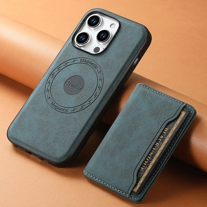 2-in-1 PU Leather Wallet Case | Magnetic Card Holder for iPhone 17