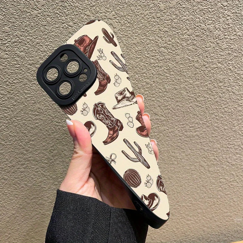 Western Denim Element Case for iPhone 17–13 Pro Max | Stylish Cover