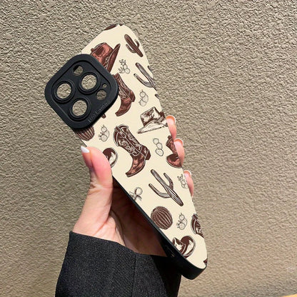 Western Denim Element Case for iPhone 17–13 Pro Max | Stylish Cover