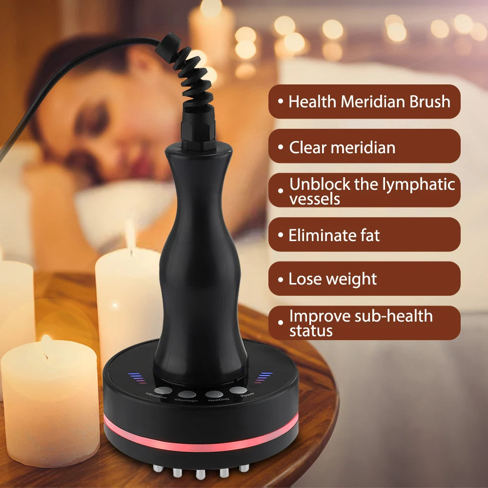 Microcurrent Body Massager Health Care Device Meridian Brush LED Infrared Red Light Therapy Lymphatic Drainage Body Slimming Wellness Tool Beauty Device Body Massage Electric Massager Health Technology Self-care Device Relaxation Aid Beauty Treatment Personal Care Product