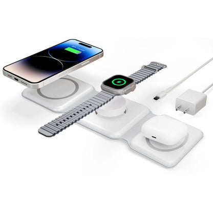 Magnetic Wireless Charger 3 In 1 Travel Charging