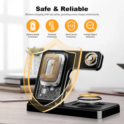 3-in-1 Magnetic Wireless Charger | 18W Foldable Fast Charging Station