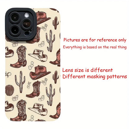 Western Denim Element Case for iPhone 17–13 Pro Max | Stylish Cover