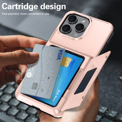 Card Wallet Phone Case | Shockproof Flip Stand Cover for iPhone 11–16