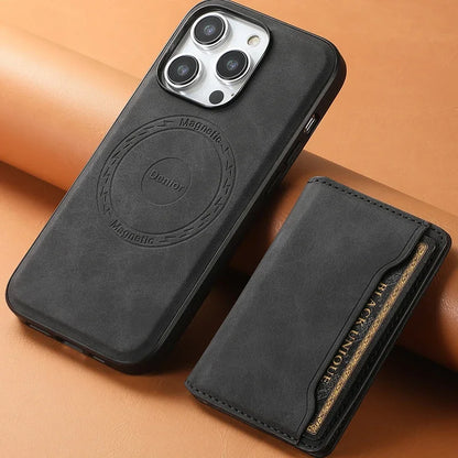 2-in-1 PU Leather Wallet Case | Magnetic Card Holder for iPhone 17