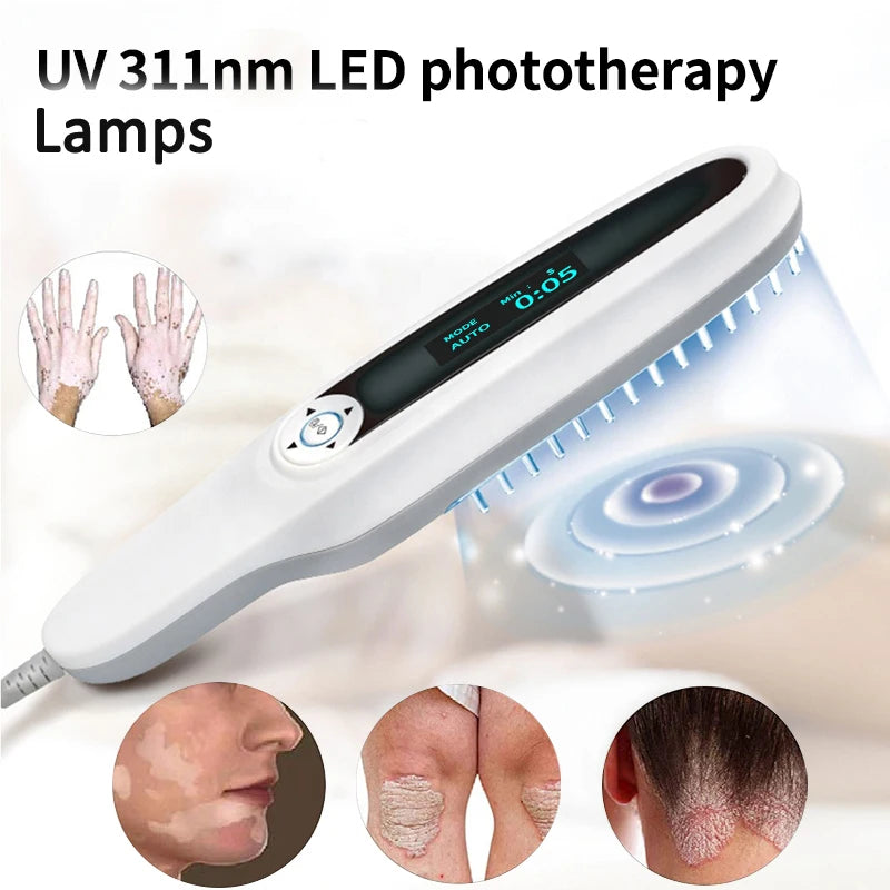 UVB Light Therapy Lamp Psoriasis Treatment Vitiligo Therapy Dermatitis Relief Eczema Treatment Rosea Therapy Pityriasis Treatment Skin Disease Solution Medical Lamp Dermatology Device Health Technology Skin Treatment Home Therapy Device UVB Treatment Lamp Dermatology Tool