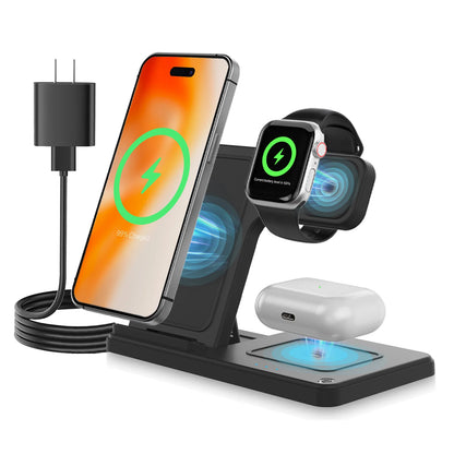3-in-1 Magnetic Wireless Charger | 18W Foldable Fast Charging Station