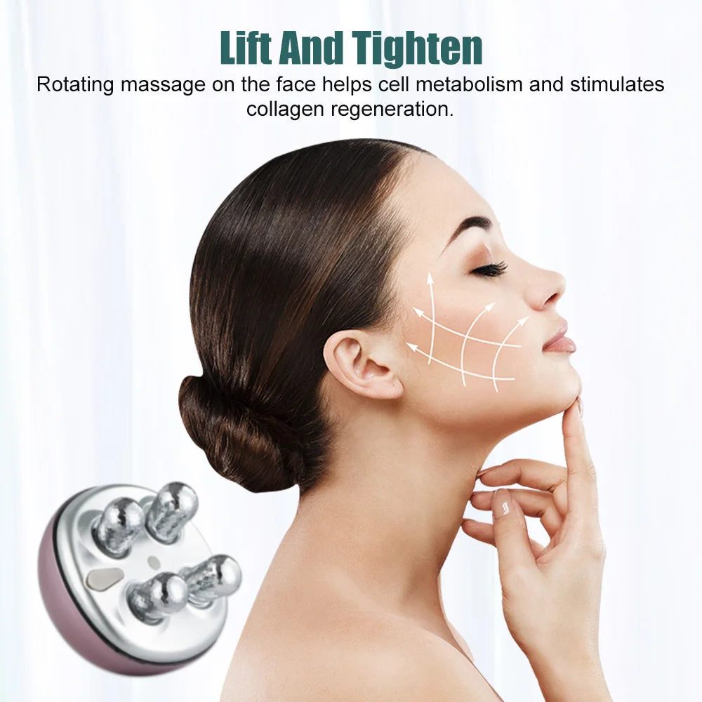 3D Facial Roller EMS Micro Current Tighten Skin Firming Face-lifting Device