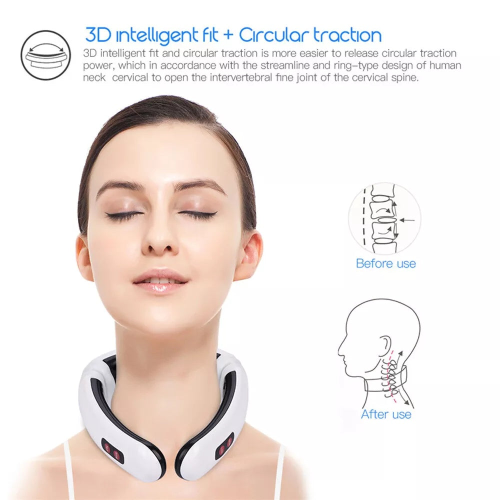 Electric Neck Massager Magnetic Pulse Therapy Relax