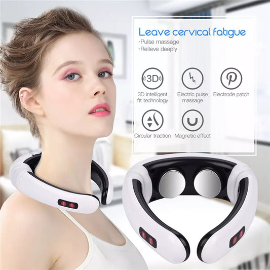 Electric Neck Massager Magnetic Pulse Therapy Relax